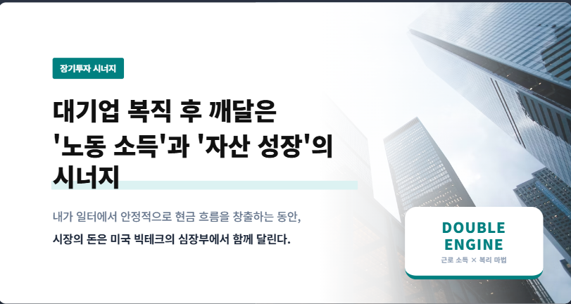 대기업 복직 후 깨달은 '노동 소득'과 '자산 성장'의 시너지